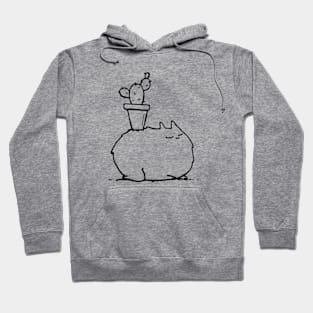 Bullet Cat and Cactus Hoodie